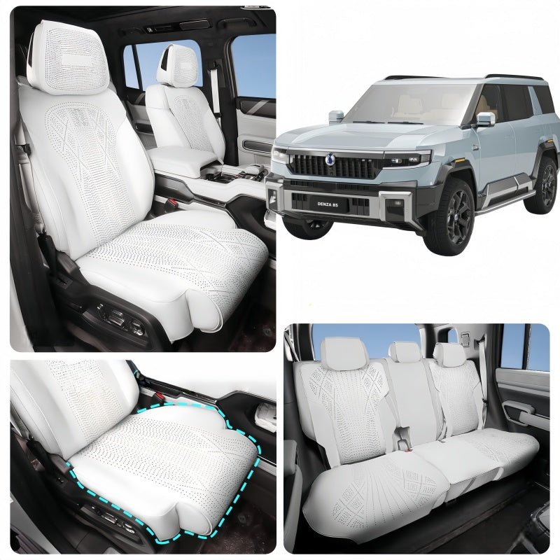 Half Coverage Suede Seat Covers for Denza B8 & BYD Leopard 8 - Nice BYD
