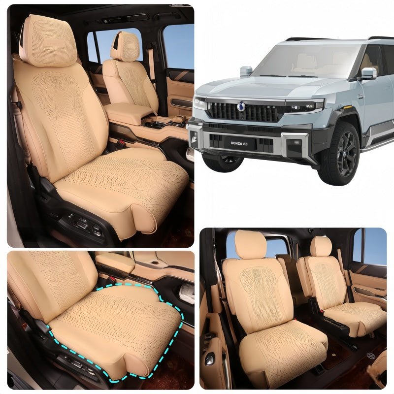Half Coverage Suede Seat Covers for Denza B8 & BYD Leopard 8 - Nice BYD