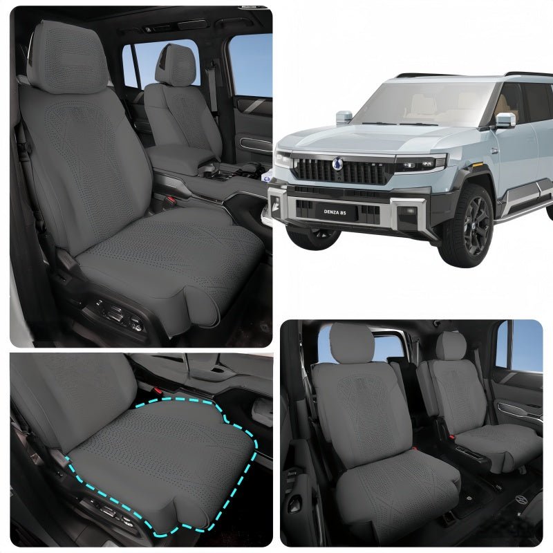 Half Coverage Suede Seat Covers for Denza B8 & BYD Leopard 8 - Nice BYD