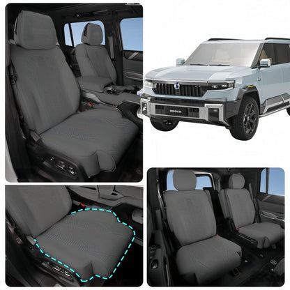 Half Coverage Suede Seat Covers for Denza B8 & BYD Leopard 8 - Nice BYD