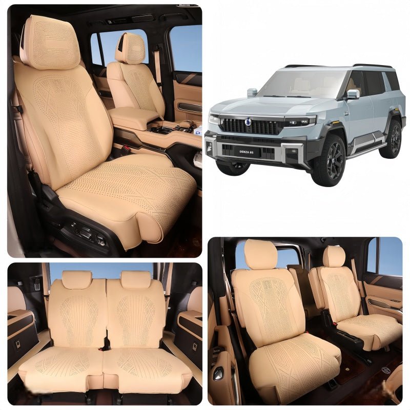 Half Coverage Suede Seat Covers for Denza B8 & BYD Leopard 8 - Nice BYD