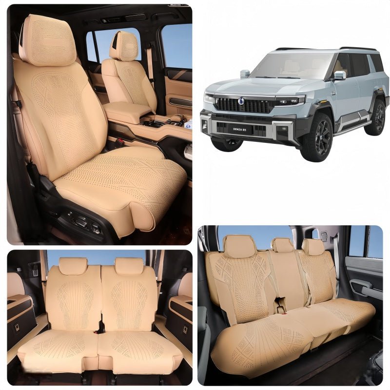 Half Coverage Suede Seat Covers for Denza B8 & BYD Leopard 8 - Nice BYD
