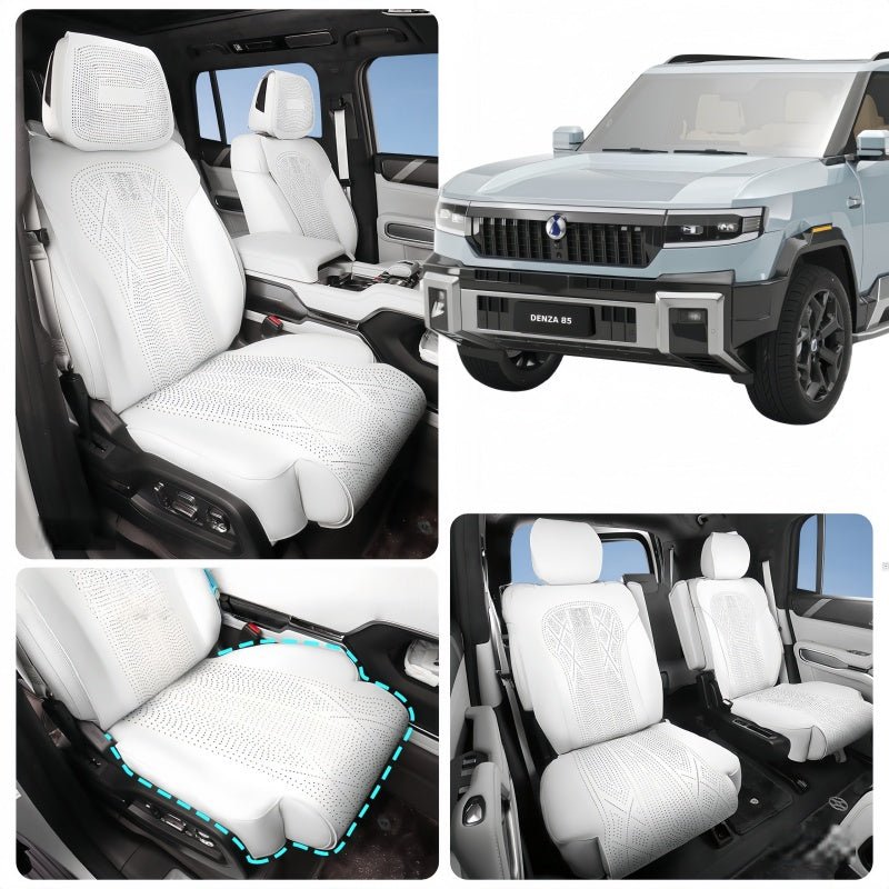 Half Coverage Suede Seat Covers for Denza B8 & BYD Leopard 8 - Nice BYD