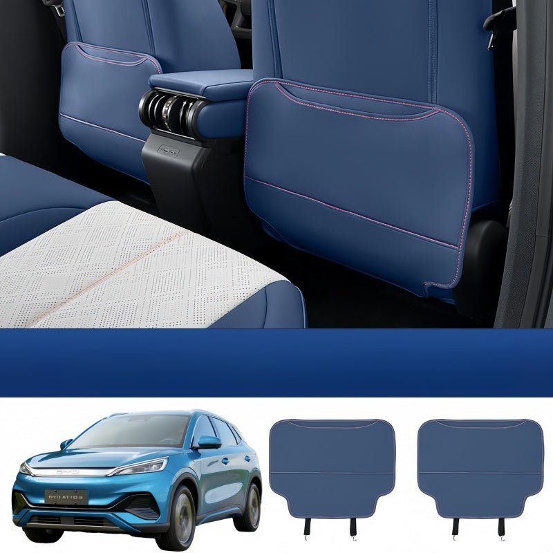Half-Wrapped Leather Seat Back Kick Mat for BYD Atto 3 2023-2026 - Nice BYD