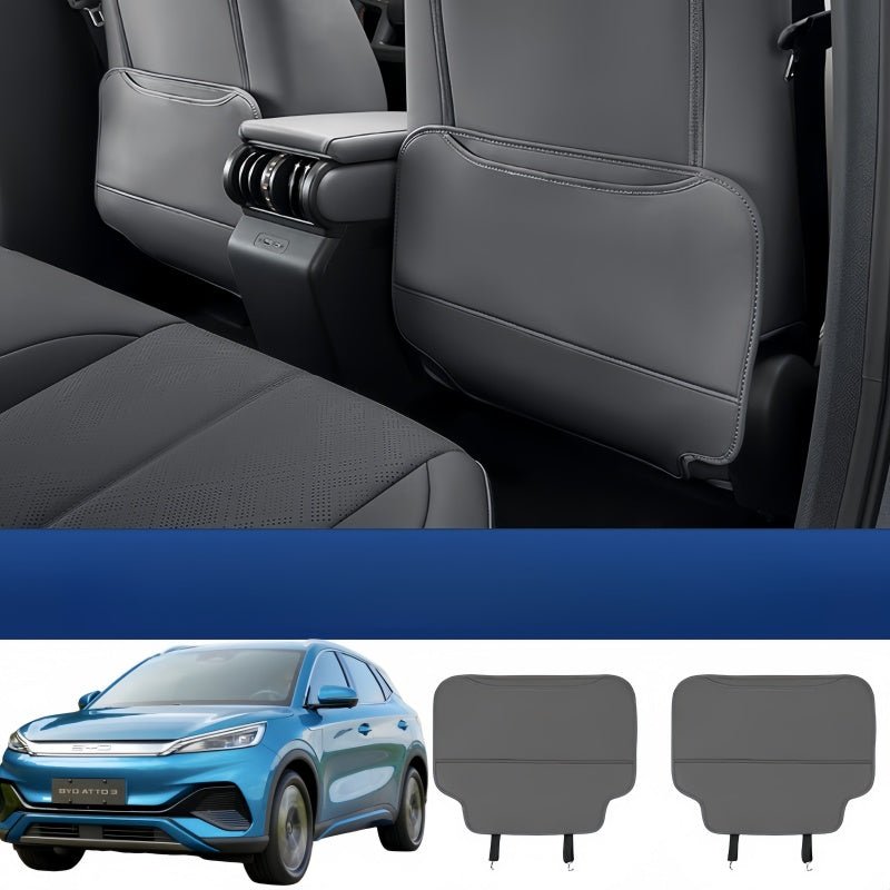 Half-Wrapped Leather Seat Back Kick Mat for BYD Atto 3 2023-2026 - Nice BYD