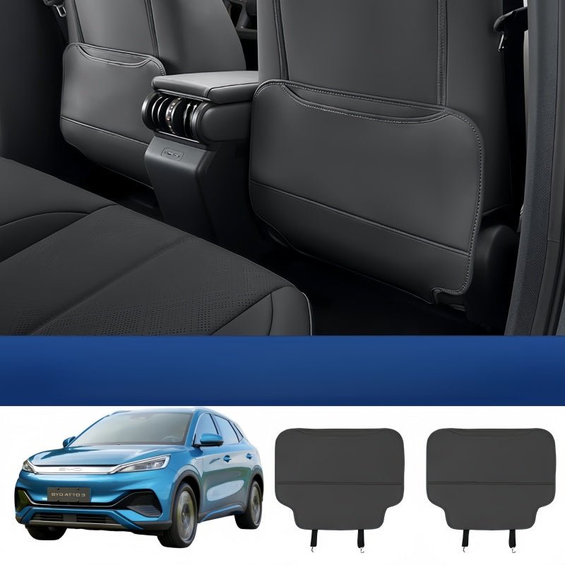 Half-Wrapped Leather Seat Back Kick Mat for BYD Atto 3 2023-2026 - Nice BYD