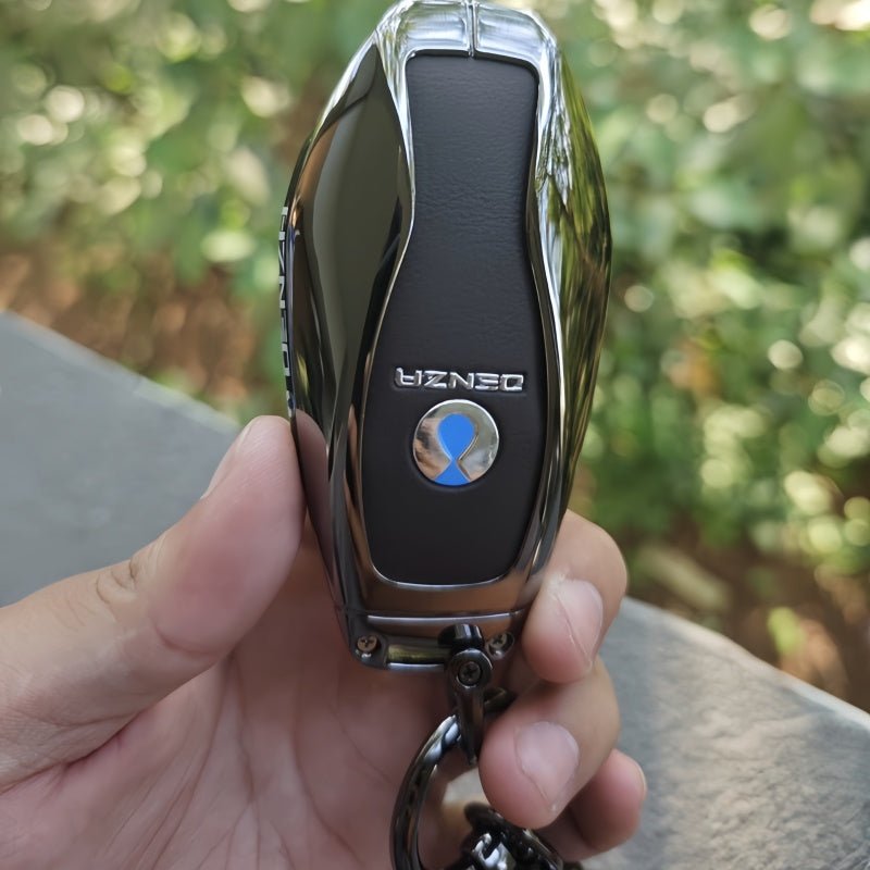 Luxury Zinc Alloy Leather Key Fob Cover for Denza B5 B8 - Nice BYD