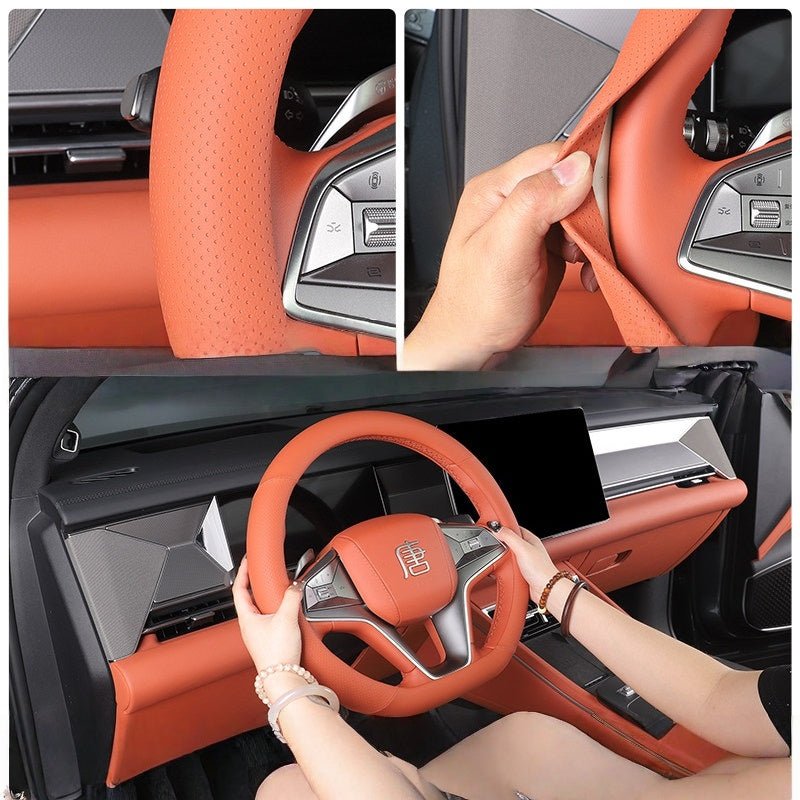 Nappa Leather Steering Wheel Cover for BYD Sealion 8 / ATTO 8 - Nice BYD