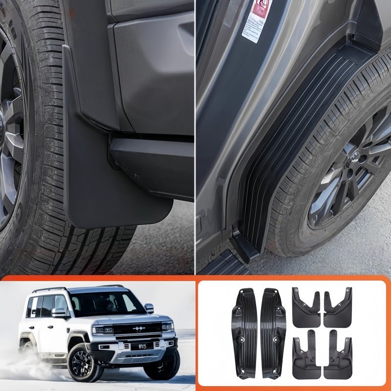 No - Drill Mud Flaps Set for BYD Leopard 5 & Denza B5 - Nice BYD