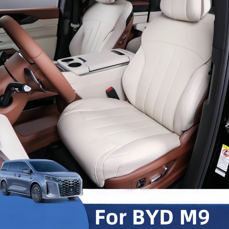 Premium Perforated Leather Seat Covers for BYD M9 - Nice BYD