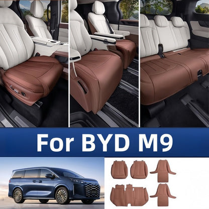 Premium Perforated Leather Seat Covers for BYD M9 - Nice BYD