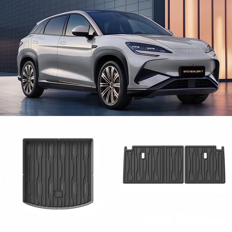 Trunk Rubber Floor Mat & Seat Back Protector for BYD Sealion 7 - Nice BYD