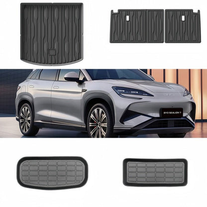 Trunk Rubber Floor Mat & Seat Back Protector for BYD Sealion 7 - Nice BYD