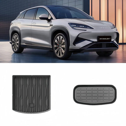 Trunk Rubber Floor Mat & Seat Back Protector for BYD Sealion 7 - Nice BYD